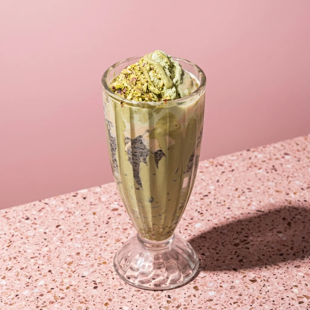 Pastel perfection. Nutty, rich Pistachio Royale crafted fresh at 268 Farnham Road, Slough! ๐ธ